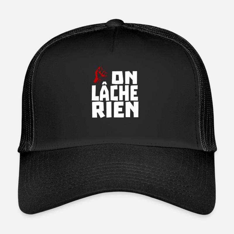 on lâche rien - Casquette trucker  - noir/noir