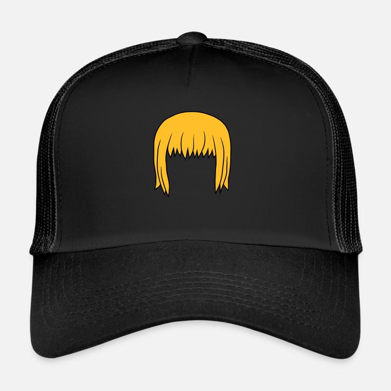 Anime Blonde Bob Coiffure Bob Casquette trucker 