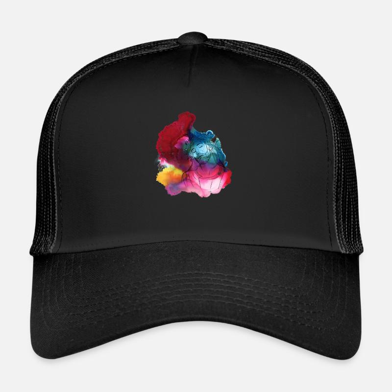 JC - Casquette trucker  - noir/noir