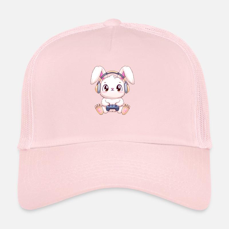 00271 Hase mit Kopfhörer und Controller Trucker Cap