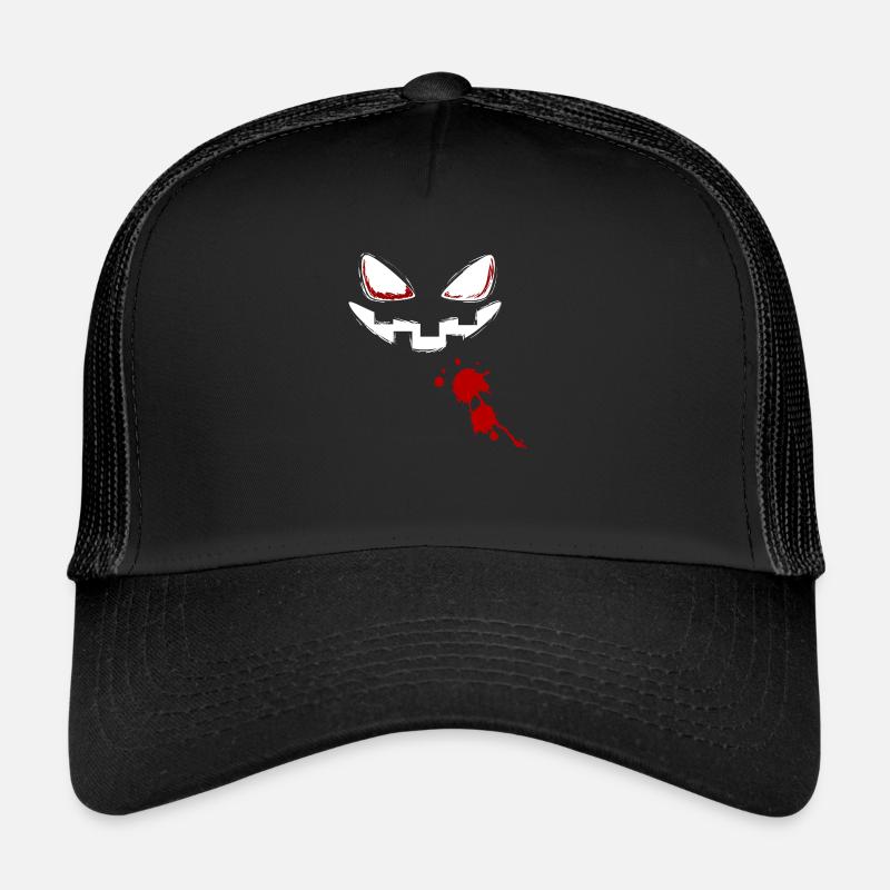 Visage de citrouille Halloween Casquette trucker 