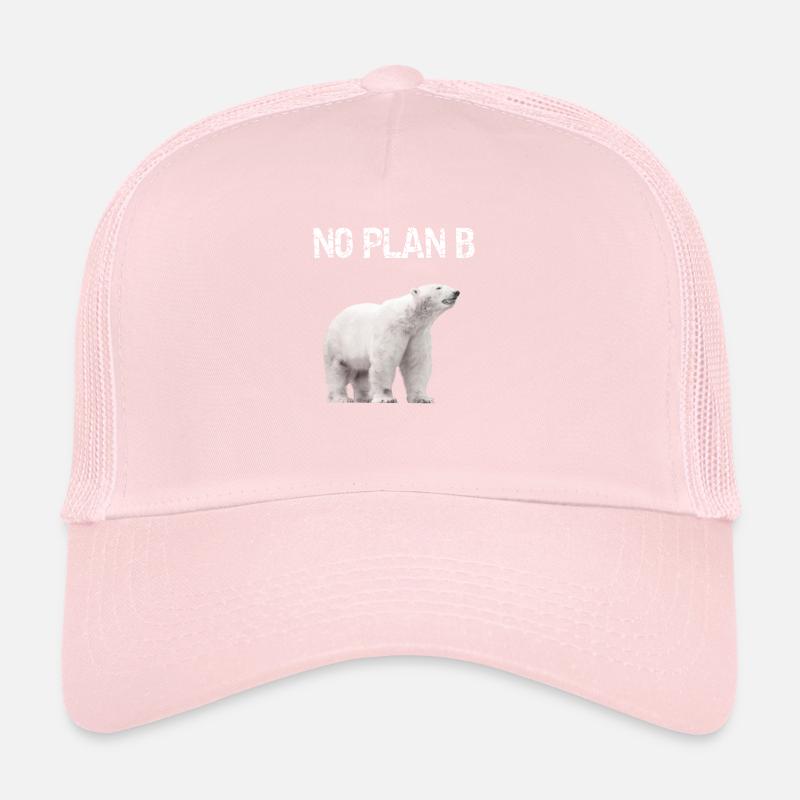 No Plan B Protest Climate Protection Polar Bear World Trucker Cap