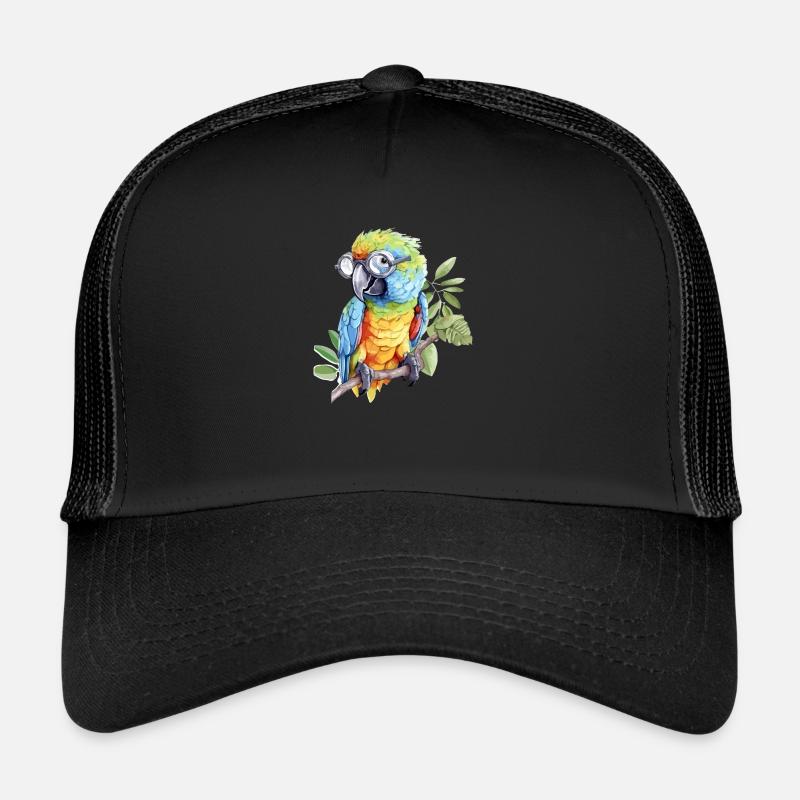 Jackoo le perroquet - Casquette trucker  - noir/noir