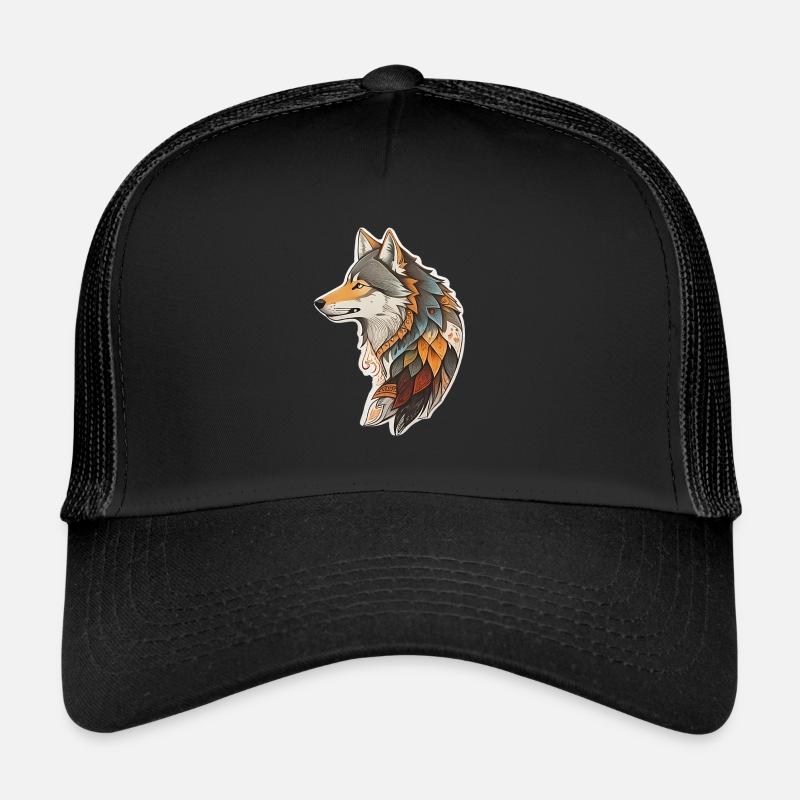 Loup - Casquette trucker  - noir/noir