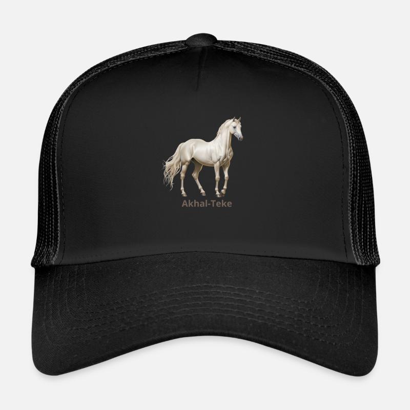 Akhal-Teké - Trucker Cap - black/black