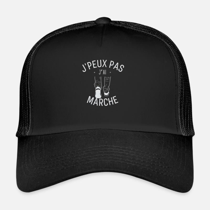 J peux pas j ai marche - Casquette trucker  - noir/noir