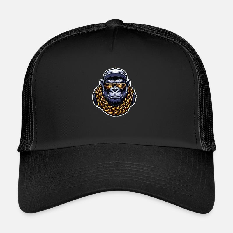 Gorilla with Gold Chain Trucker Cap
