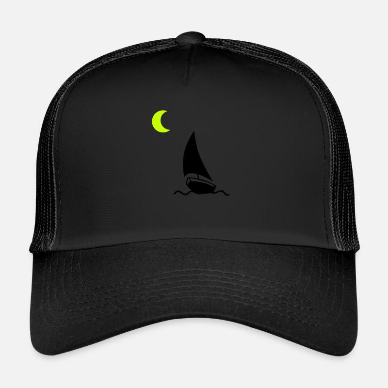 Sailboat Half Moon Trucker Cap