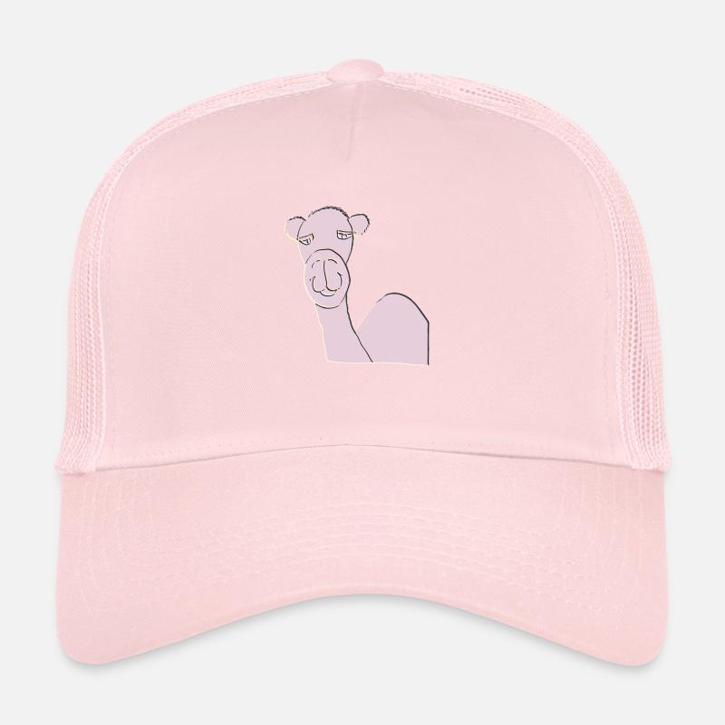 Rose camel Casquette trucker 