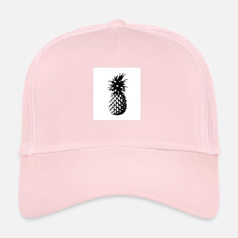 Ananas schwarz weiß Trucker Cap