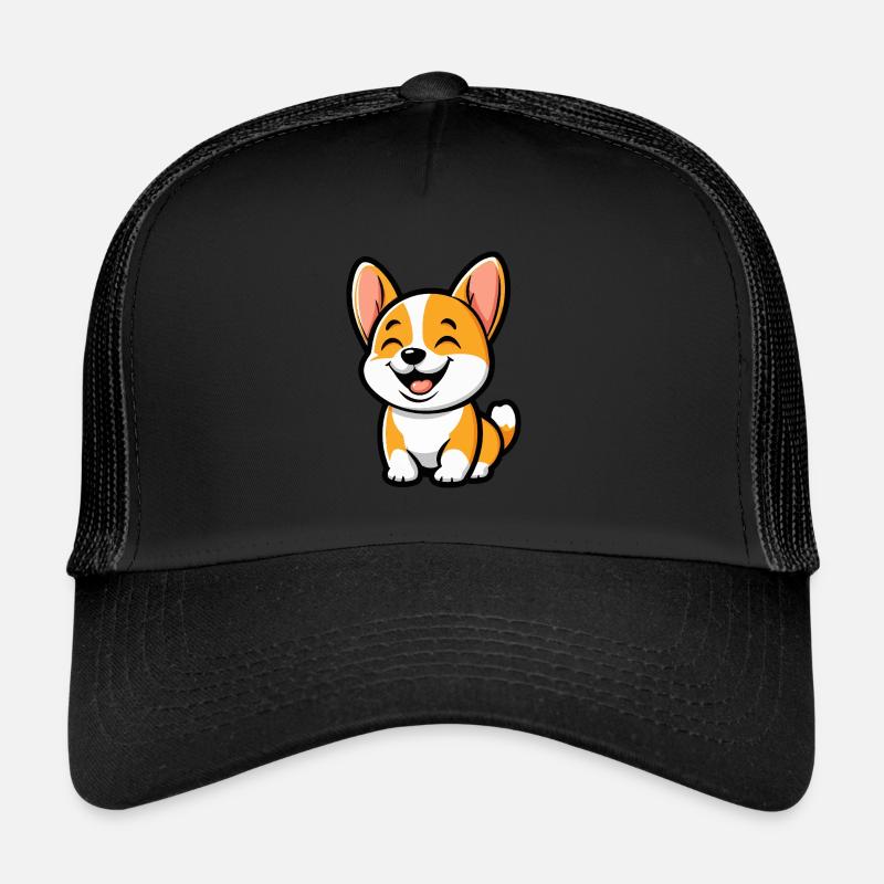 Chien Corgi Mignon Casquette trucker 