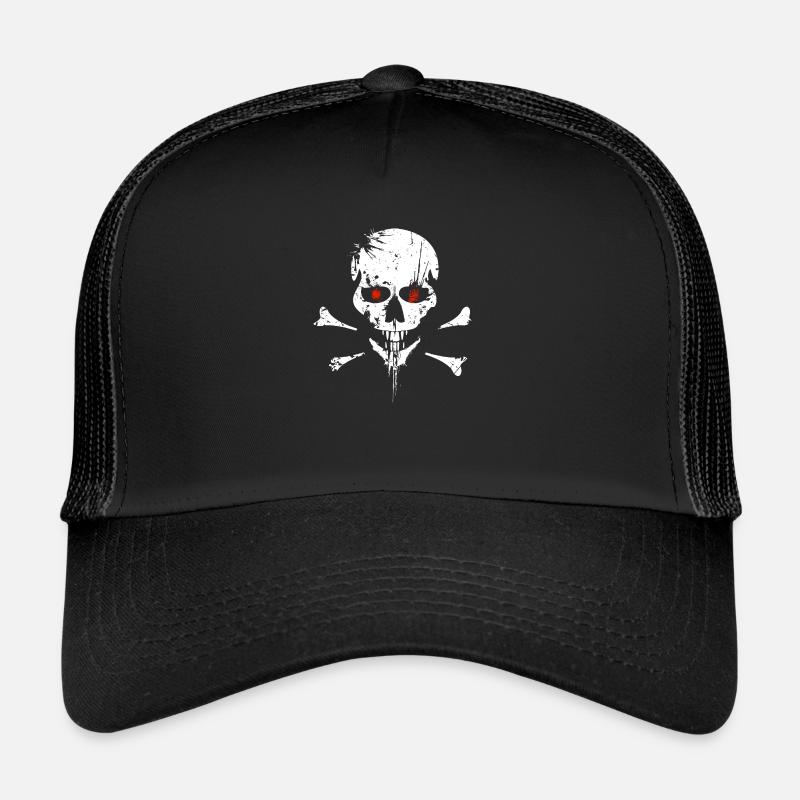 Skull - Trucker Cap - black/black