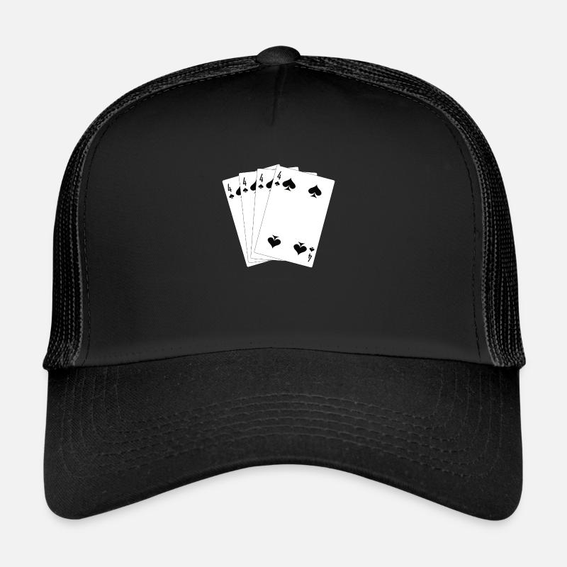 Spielkarten - Trucker Cap - Schwarz/Schwarz