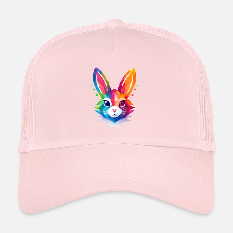 Polygonkaninchen in Regenbogenfarben Trucker Cap