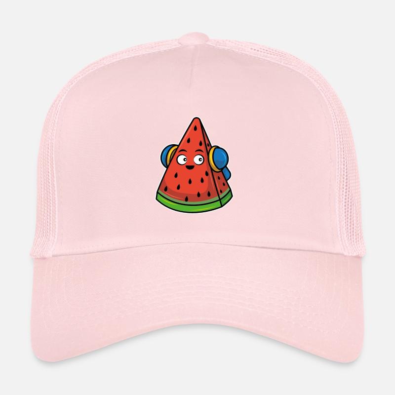 Pastèque musique Casques de musique Vegan fruit Bande dessinée Casquette trucker 