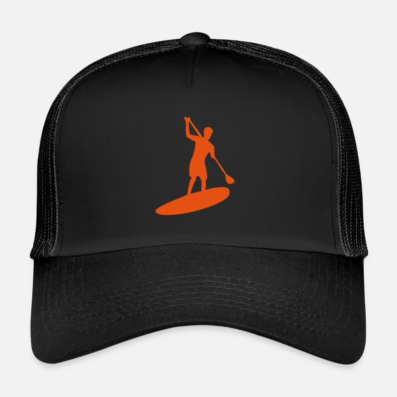 silhouette paddle board - Trucker Cap - black/black