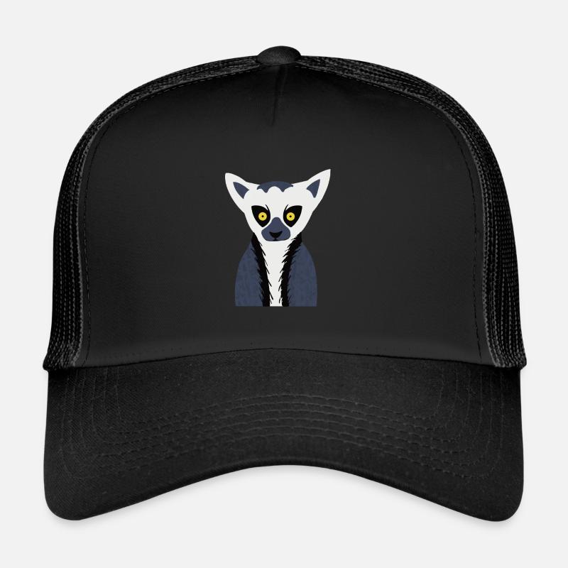 Lemur Monkeys - Trucker Cap - black/black