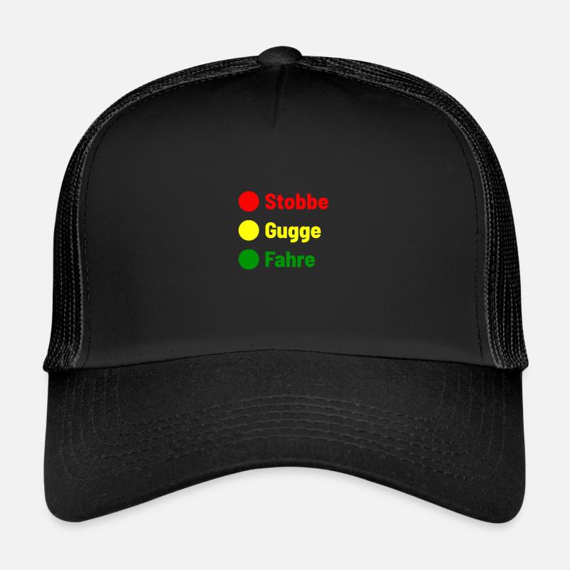 Stobbe Gugge conduisant feu léger dictons drôles Saxe Casquette trucker 