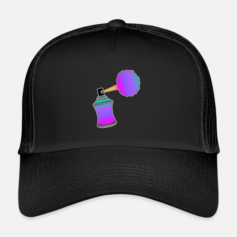Spraydose Graffiti - Trucker Cap - Schwarz/Schwarz