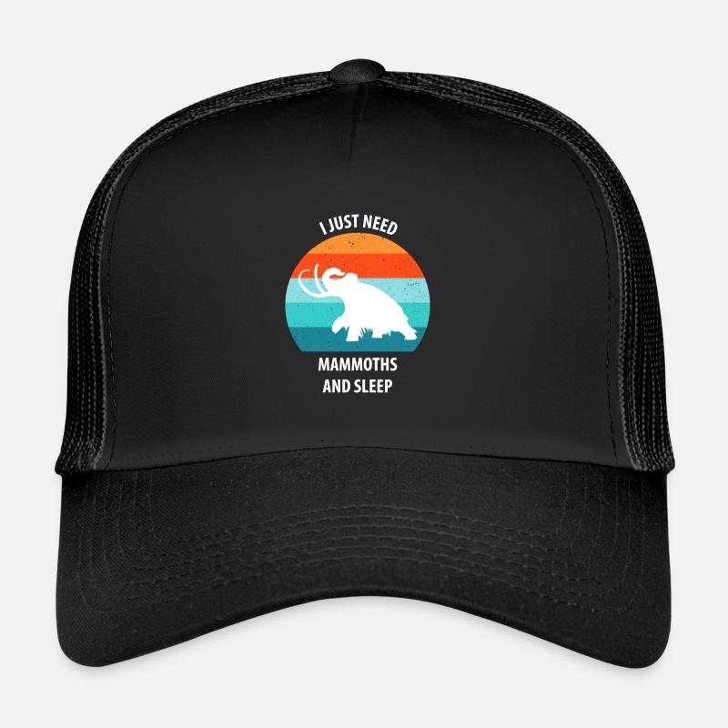 Funny Mammoth Stone Age Ice Age Design Prehistoric Trucker Cap
