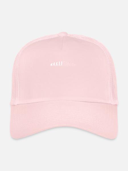 Joueur d'échecs Jeu de société d'évolution drôle Schac - Casquette trucker  - rose pâle - Devant