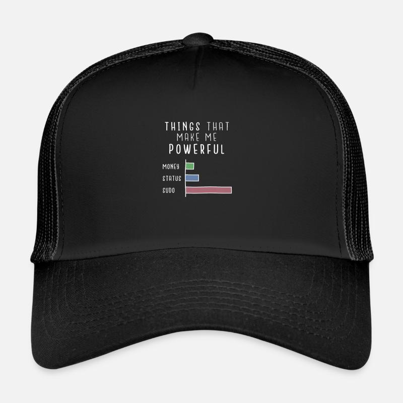 Linux T-Shirt - Ein super Geschenk - Trucker Cap - Schwarz/Schwarz
