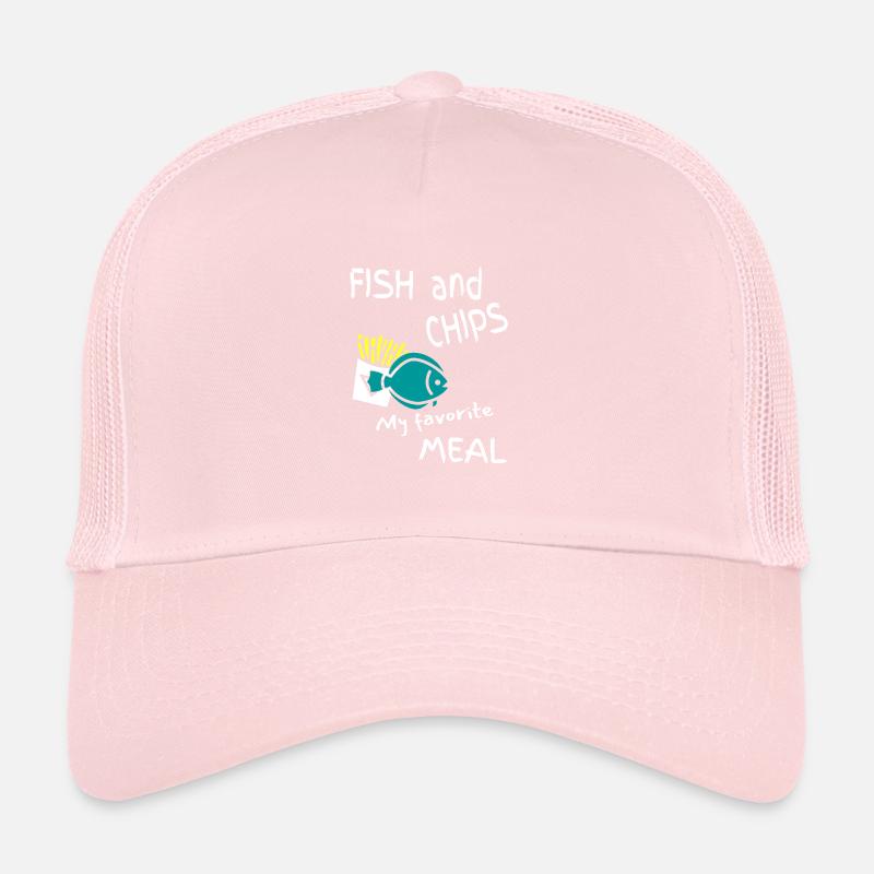fish and chips ma nourriture favorite Casquette trucker 