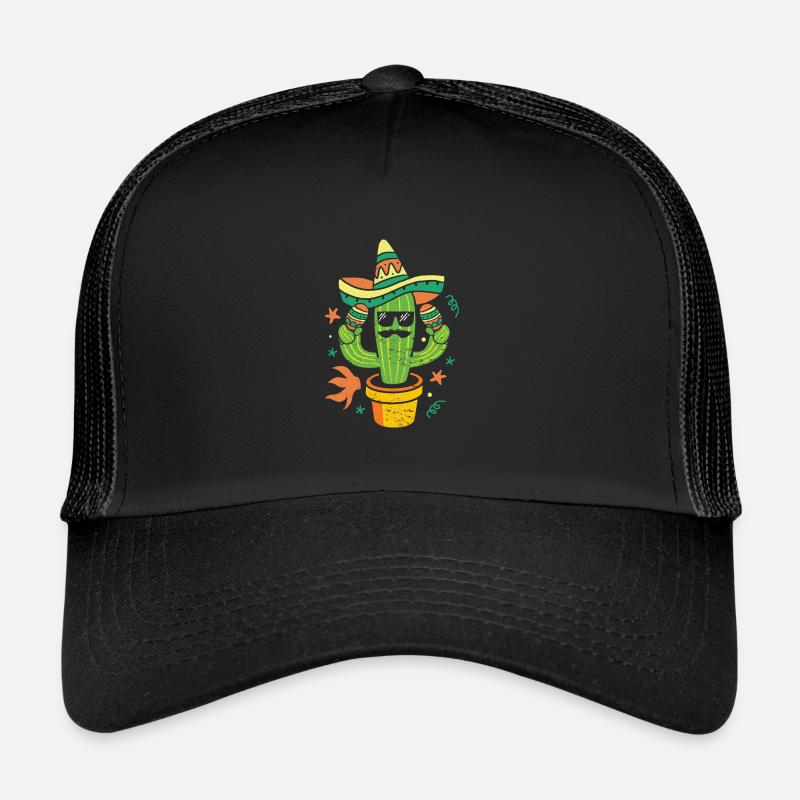 Cactus Garden Mexican Sombrero Trucker Cap