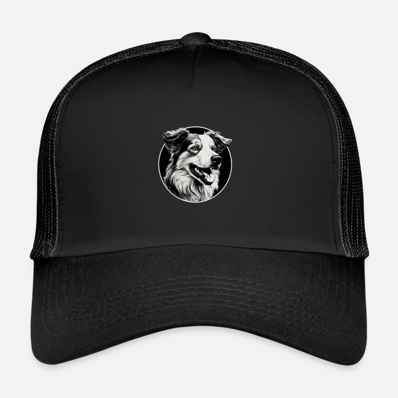 Austrailianischer Schäferhund - Trucker Cap - Schwarz/Schwarz