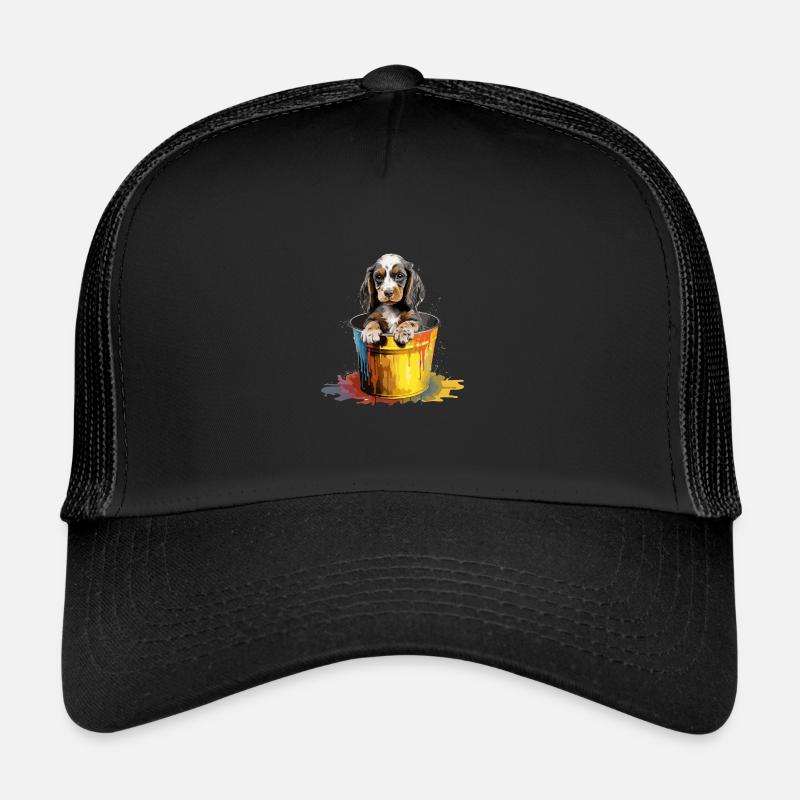 English Cocker Spaniel Niedlicher Hund Farbeimer Trucker Cap