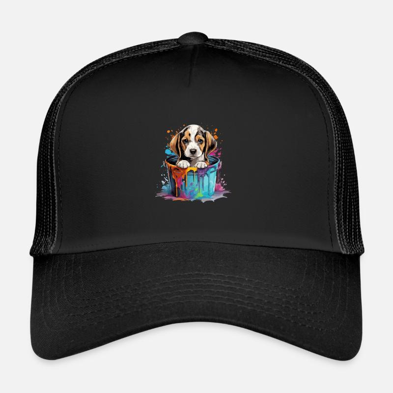 Beagle Niedlicher Hund Farbeimer Trucker Cap