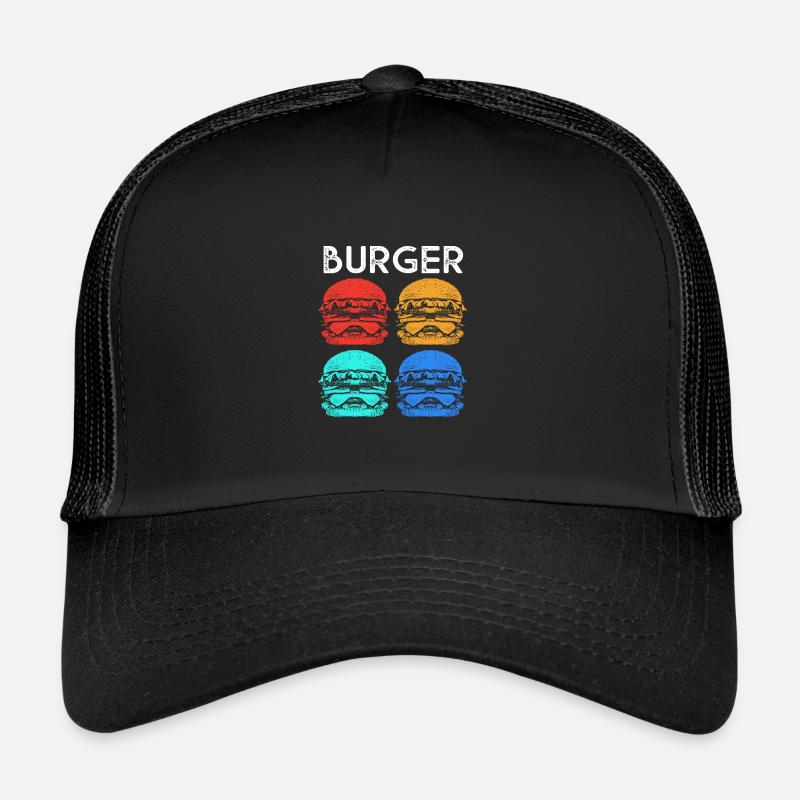 Cheeseburger - Trucker Cap - Schwarz/Schwarz