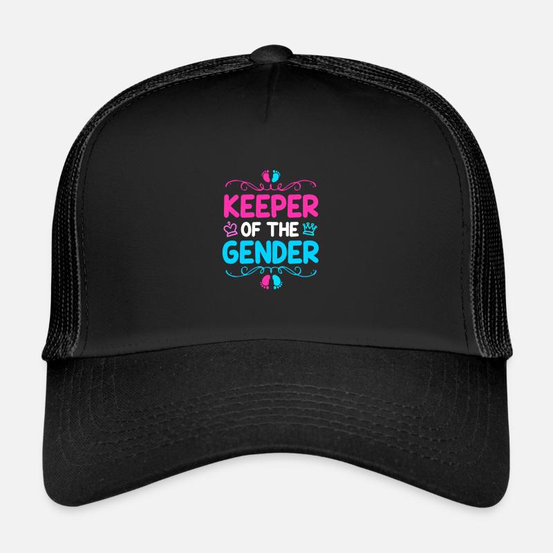 Gender Reveal Babyshower - Trucker Cap - Schwarz/Schwarz
