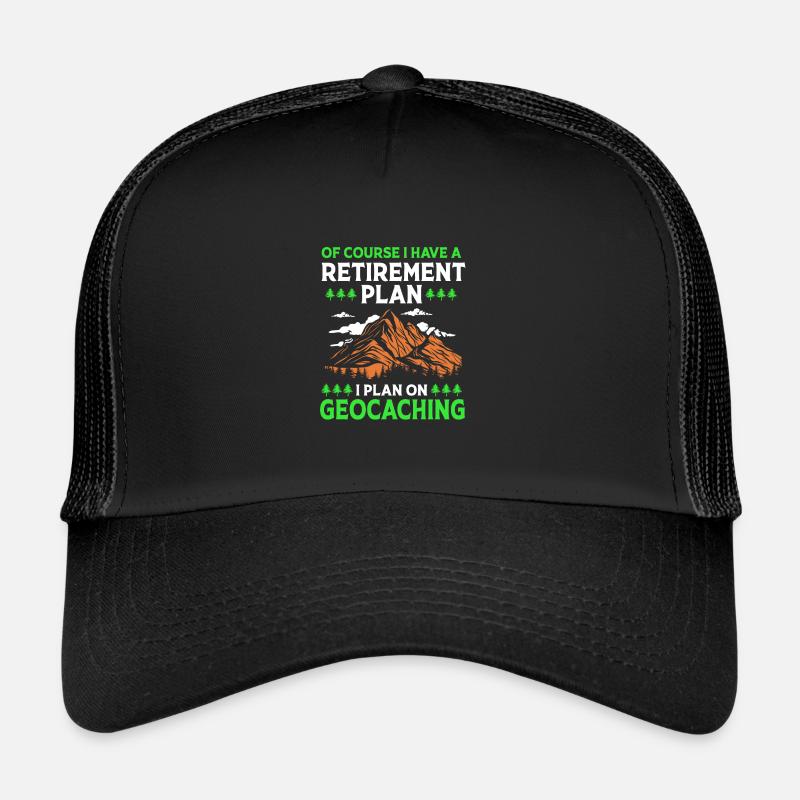 Géocaching Geocache Geocacher Pension Casquette trucker 