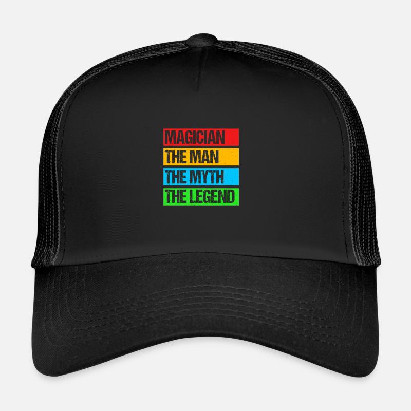 Zauberer - Trucker Cap - Schwarz/Schwarz