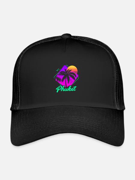 Thailand Thai Language Phuket - Trucker Cap - black/black - Front