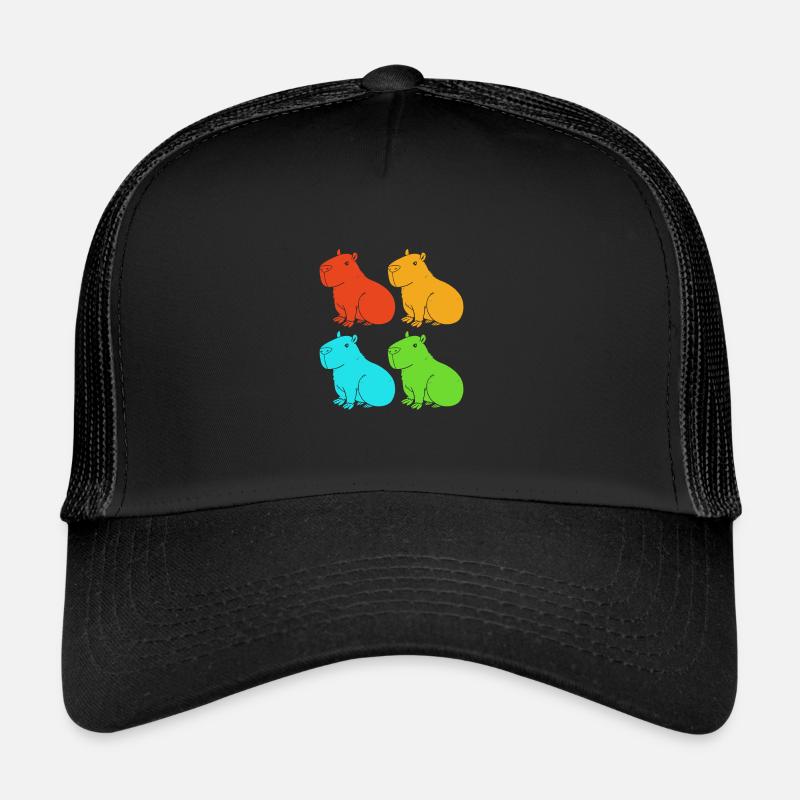 Capybara - Trucker Cap - Schwarz/Schwarz