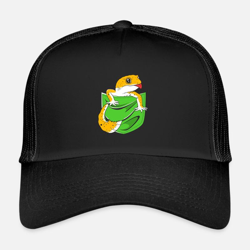 Leopard Gecko - Trucker Cap - Schwarz/Schwarz