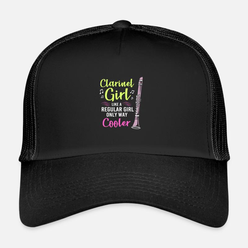 Klarinette - Trucker Cap - Schwarz/Schwarz