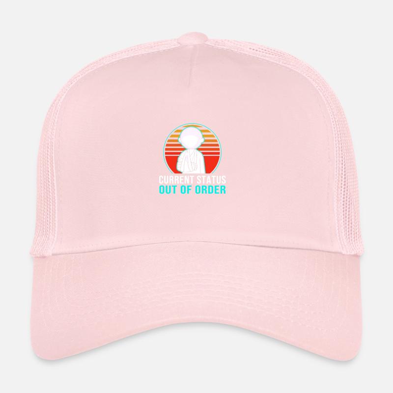 Broken Arm Bone Fracture Trucker Cap