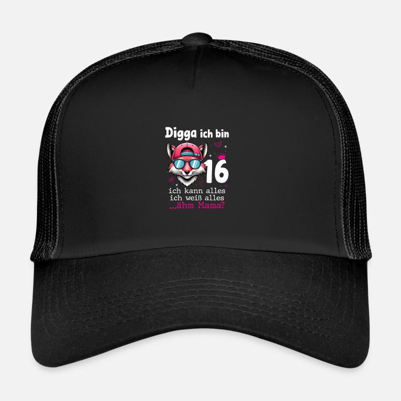 Digga Ich Bin 16 Teenager Geburtstag Mädchen Trucker Cap