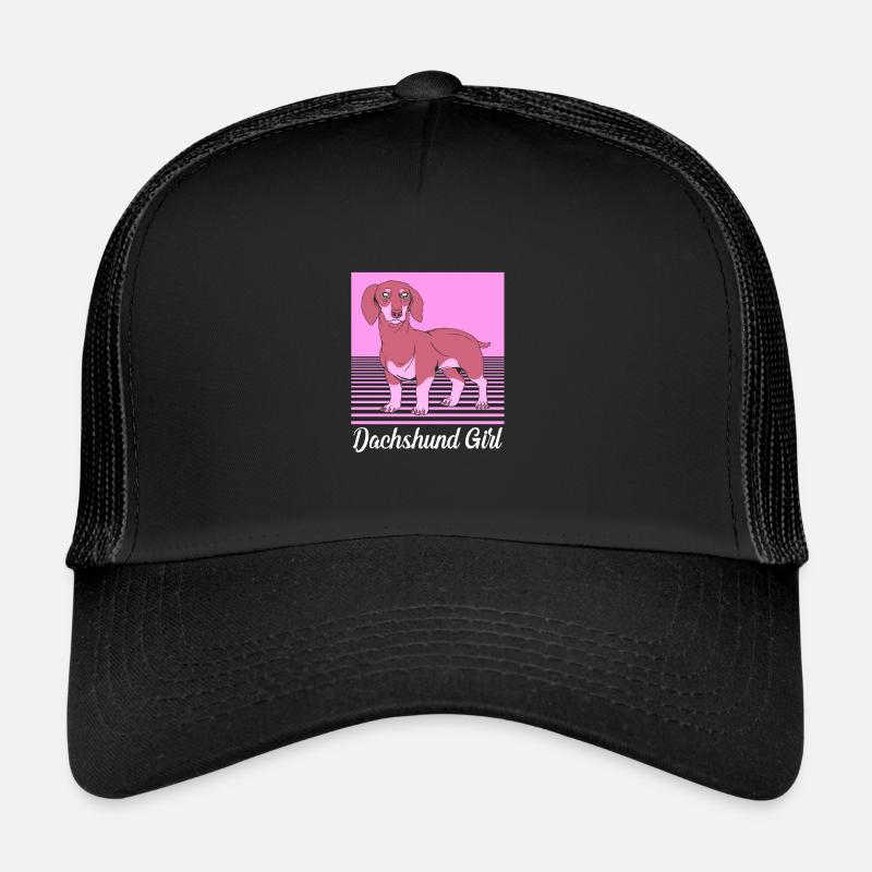 Dackel - Trucker Cap - Schwarz/Schwarz