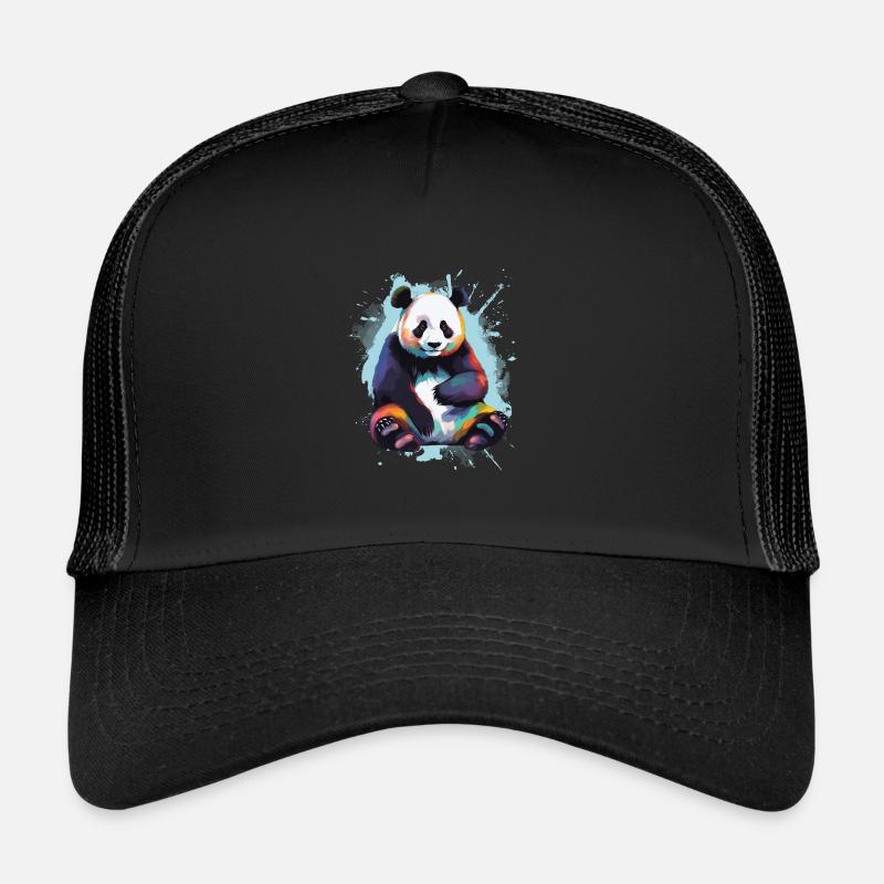 Panda - Trucker Cap - Schwarz/Schwarz