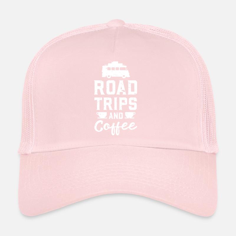 Road Trips And Coffee - Voyage de vacances aventure Casquette trucker 