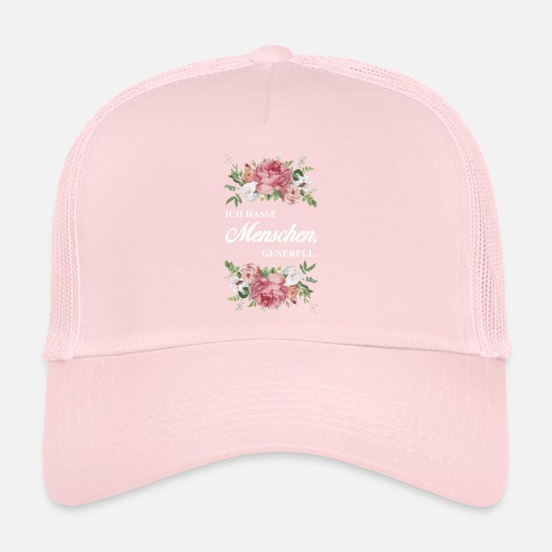 Ich hasse Menschen generell. Spruch Blumen Trucker Cap