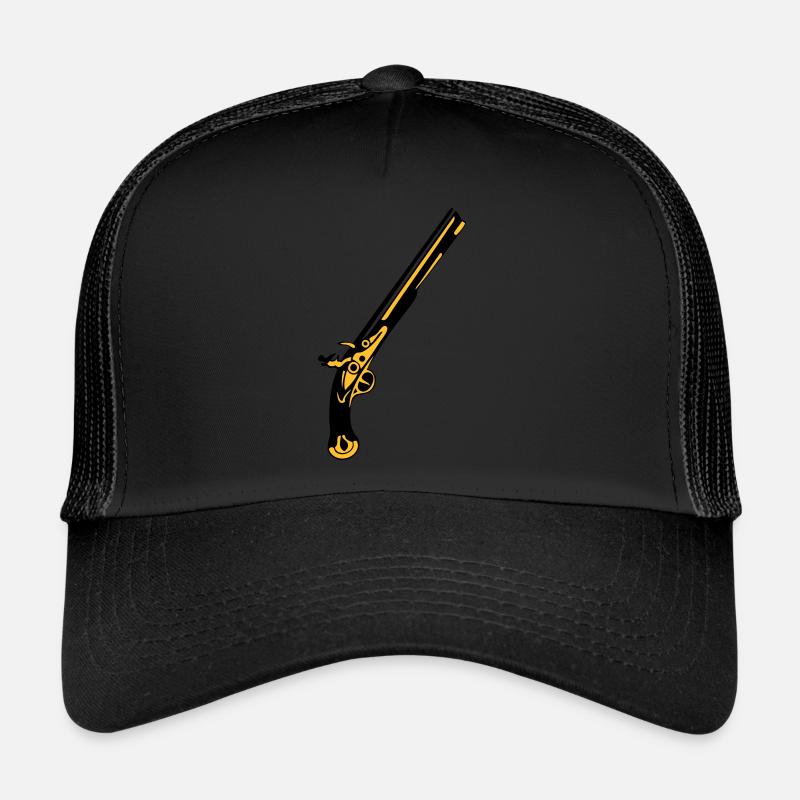 old revolver pistol flings weapon Trucker Cap