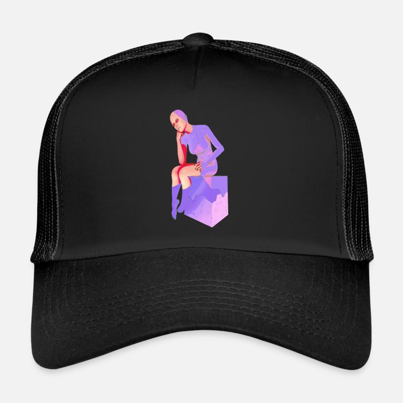 The thinker, female thinker Trucker Cap