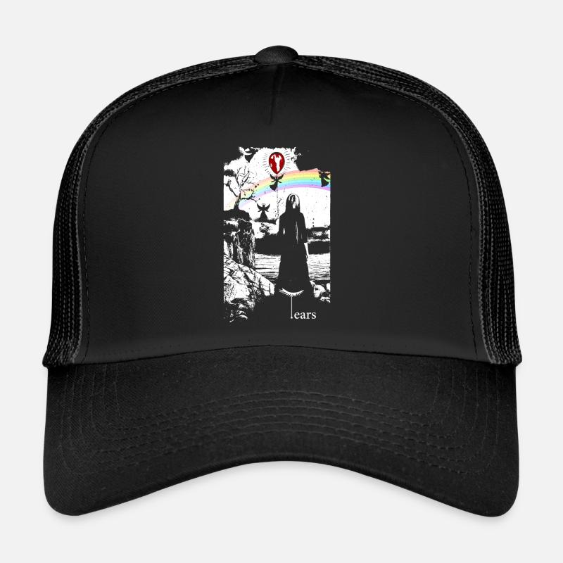 Engel Grafik - Trucker Cap - Schwarz/Schwarz