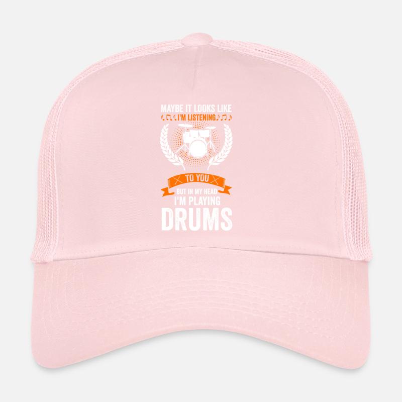 Drums Band Drummer Rock Music Trucker Cap