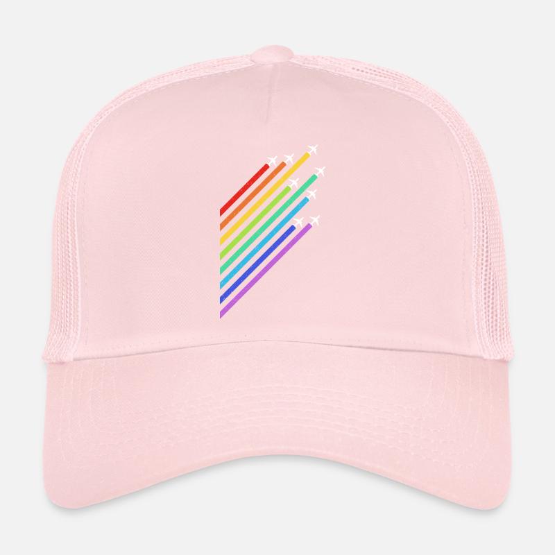 Rainbow LGBT Aviator Airplane Pilot Trucker Cap